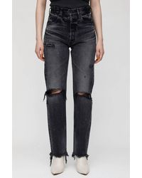 Moussy - Odessa Wide Straight Jean - Lyst