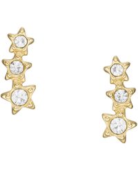 Fossil - Sadie Stainless Steel Climber Earrings - Lyst