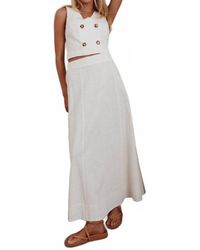 One And Only Collective - Button Detail Vest And Maxi Skirt Set - Lyst