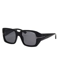 Tom Ford - Square Full Rim, With A Shiny Frame And Smoke Lens - Lyst