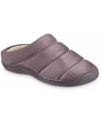 Isotoner - Microsuede Puffer Eco Comfort Clog Slipper - Lyst