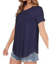 shop basic - Classic V Neck Tee - Lyst