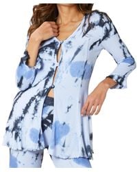 French Kyss - Marble Wash Long Button Cardigan - Lyst