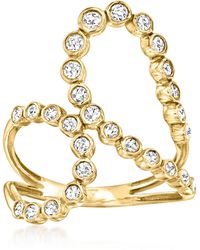 Ross-Simons - Bezel-Set Diamond Double-Loop Ring - Lyst