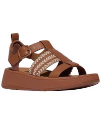 Fitflop - F-Mode V Weave/Leather Fisherman Sandal - Lyst