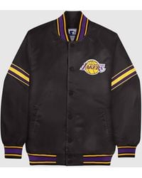 Starter - Los Angeles Lakers Satin Full-Snap Jacket - Lyst