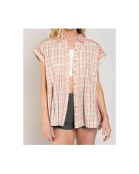 Pol - Springtime Plaid Button Thru Shirt - Lyst