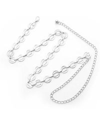 Fashnzfab - Circle Link Metal Chain Belt - Lyst