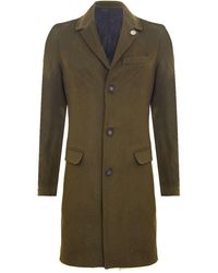 Oliver Tweed - Long Wool Slim Fit Overcoat - Lyst