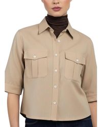 CISSA - Safari Short Sleeve Button Down Shirt - Lyst