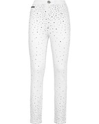 Philipp Plein - Denim Super High Waist Jegging Crystal Rain - Lyst