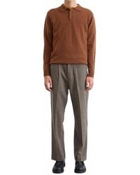 Edmmond Studios - Long Sleeve Wool Polo - Lyst