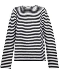 Jil Sander - And Striped Wool Crewneck Sweater - Lyst