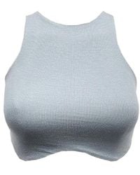 geel - Rowa Ribbed Stretch-Modal Jersey Cropped Top - Lyst