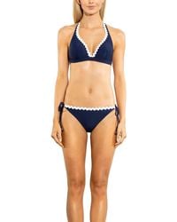 Shoshanna - Solid Scallop String Bikini Bottom - Lyst