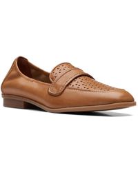 Clarks - Lyrical Way Leather Slip-on Loafers - Lyst