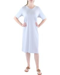 Eileen Fisher - V-neck Knee T-shirt Dress - Lyst