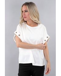 Michael Tyler - Short Rings On Sleeve Top - Lyst