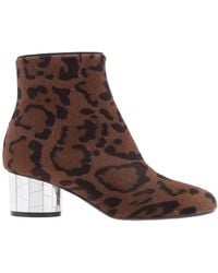 Ferragamo - Ferragamo Mirrored Heel Ankle Boots, Size 5 C - Lyst