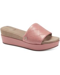 Giani Bernini - Elizabetta Faux Leather Embossed Slide Sandals - Lyst