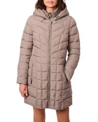 Bernardo - Puffer Jacket Quilted Insulated Hooded Full Zip Frog 8 - Lyst