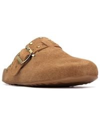 Xti - Suede Clog Mule Flats - Lyst