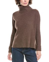 RAFFI - Rib Turtleneck Cashmere Sweater - Lyst