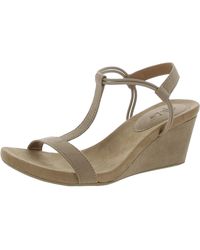 Style & Co. - Faux Suede Round Toe Wedge Sandals - Lyst