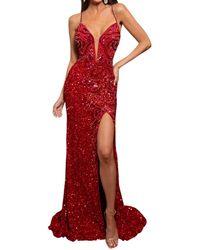 Rachel Allan - Fitted Ornate Prom Dress - Lyst