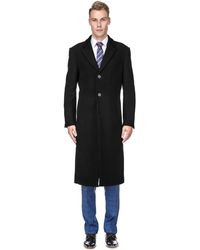 Braveman - Knee Length Wool Blend Three Button Long Jacket Overcoat - Lyst