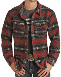 Powder River - Wool Aztec Jacquard Shirt Jacket - Lyst