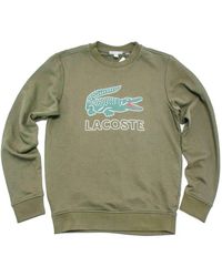 Lacoste - Graphic Croc Non Brushed Fleece Sweatshirt - Lyst