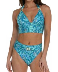 Sunshine 79 - Boheme Paisley Banded Halter Swim Top & Hipster Bottoms Set - Lyst