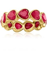 Ross-Simons - Ruby Heart Ring - Lyst