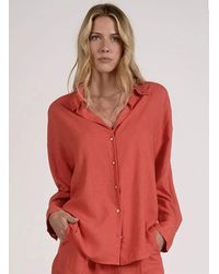 Elan - Collard Button Down Top - Lyst