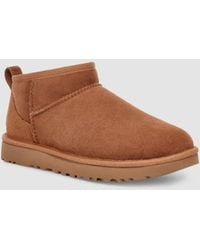 UGG - Classic Ultra Mini 1116109-Che Boots Chestnut Suede Ankle Zap2660 - Lyst