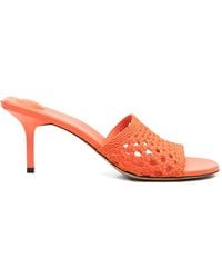 Jacquemus - Woven Sandals With Low Kitten Heel - Lyst