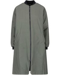 Cape Concept - Longline Zip Front Coat - Lyst