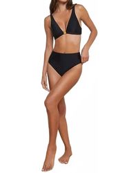 L'Agence - Vanessa Grommet High Waist Bikini Bottom - Lyst