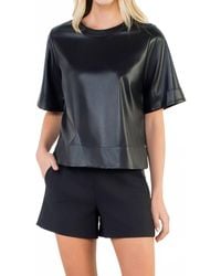 Thml - Faux Leather Top - Lyst