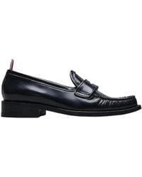 Thom Browne - Spazzolato Pleated Varsity Loafer - Lyst