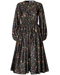 Stine Goya - Waist Tie Ruffle Midi Dress - Lyst