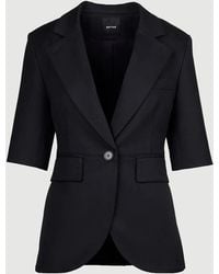 Smythe - Short Sleeve Seamed Blazer - Lyst