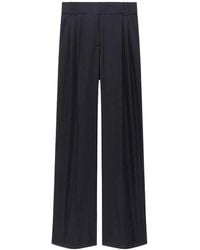 Another Tomorrow - Twill Pleated Trouser - Lyst
