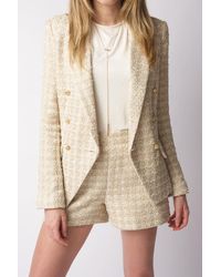 L'Agence Kenzie Double Breasted Blazer - Natural