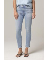 Citizens of Humanity Rocket Crop Mid Rise Skinny - Blue
