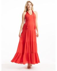 ella moss Womens Nete Tiered Maxi Dress