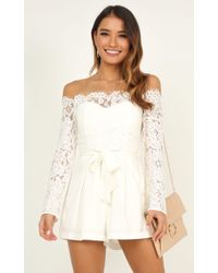 Showpo Since Youve Been Gone Playsuit - White