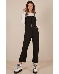 Showpo Want To Be Friends Overall Jumspuit - Black