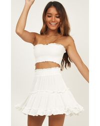 Showpo Outside The Line Two Piece Set - White